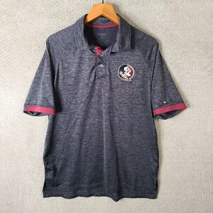 Chiliwear Florida State Seminoles Shirt Mens Medium Gray Performance Polo